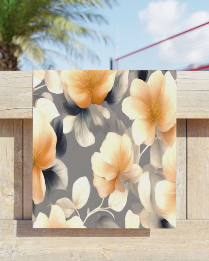 Soft Blossom Floral Bunch Beach Towel, 18" x 27"