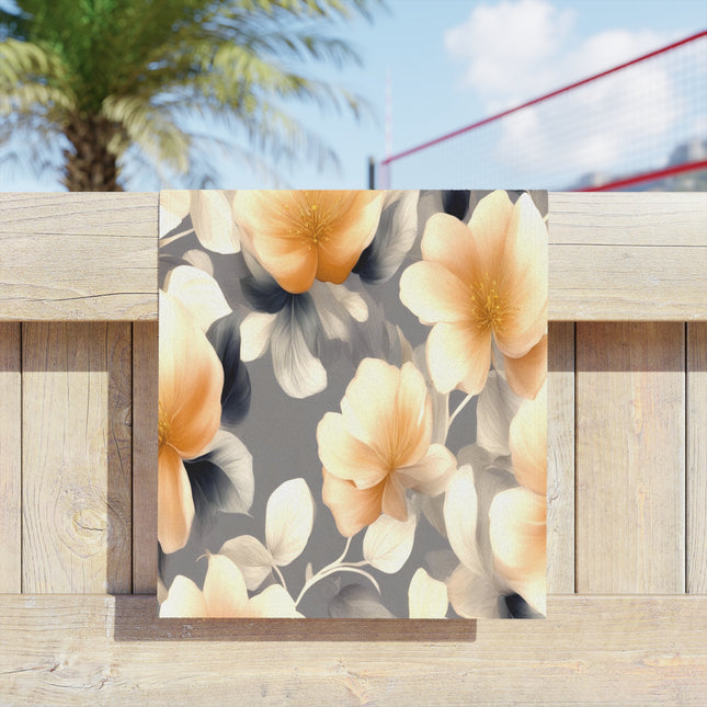 Soft Blossom Floral Bunch Beach Towel, 18" x 27"