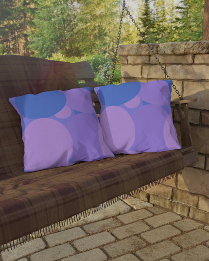 Pastel Purple Family Patches 20" x 20" Outdoor Pillow
