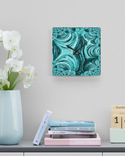 Uzi Spiral Tif Acrylic Wall Clock, Round or Square, 10.75" x 10.75"