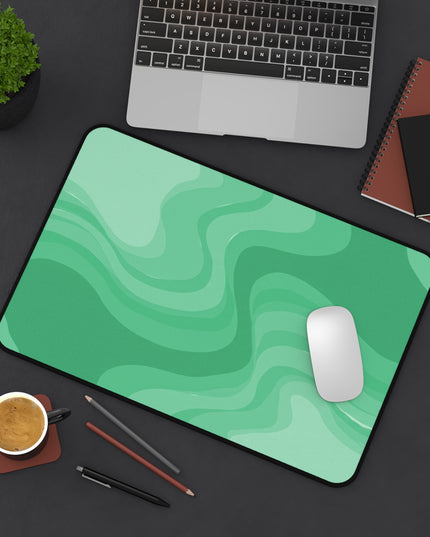 Mint Green Wavey 12" x 18" Desk Mat