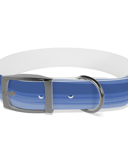 Deep Blue Wavey Medium Dog Collar