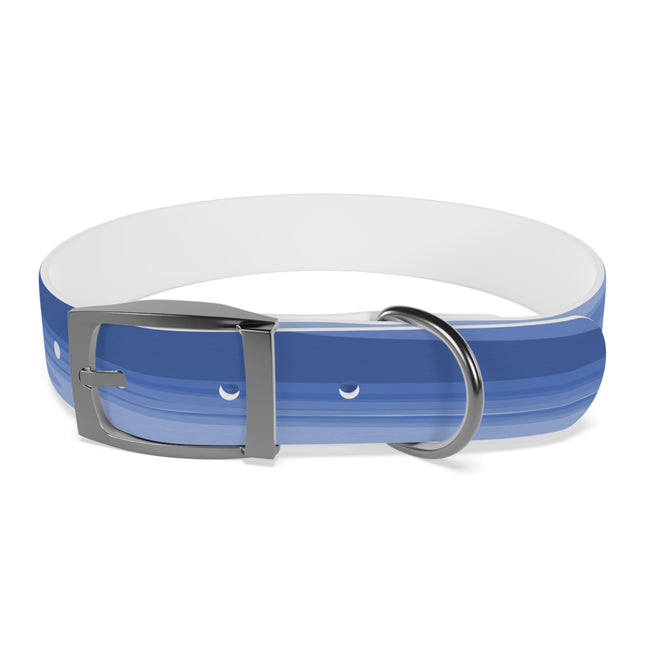 Deep Blue Wavey Medium Dog Collar