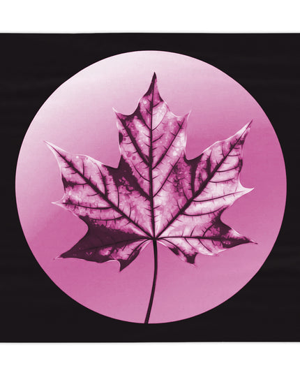 Magenta Maple Leaf Tablecloth, 55" x 55"