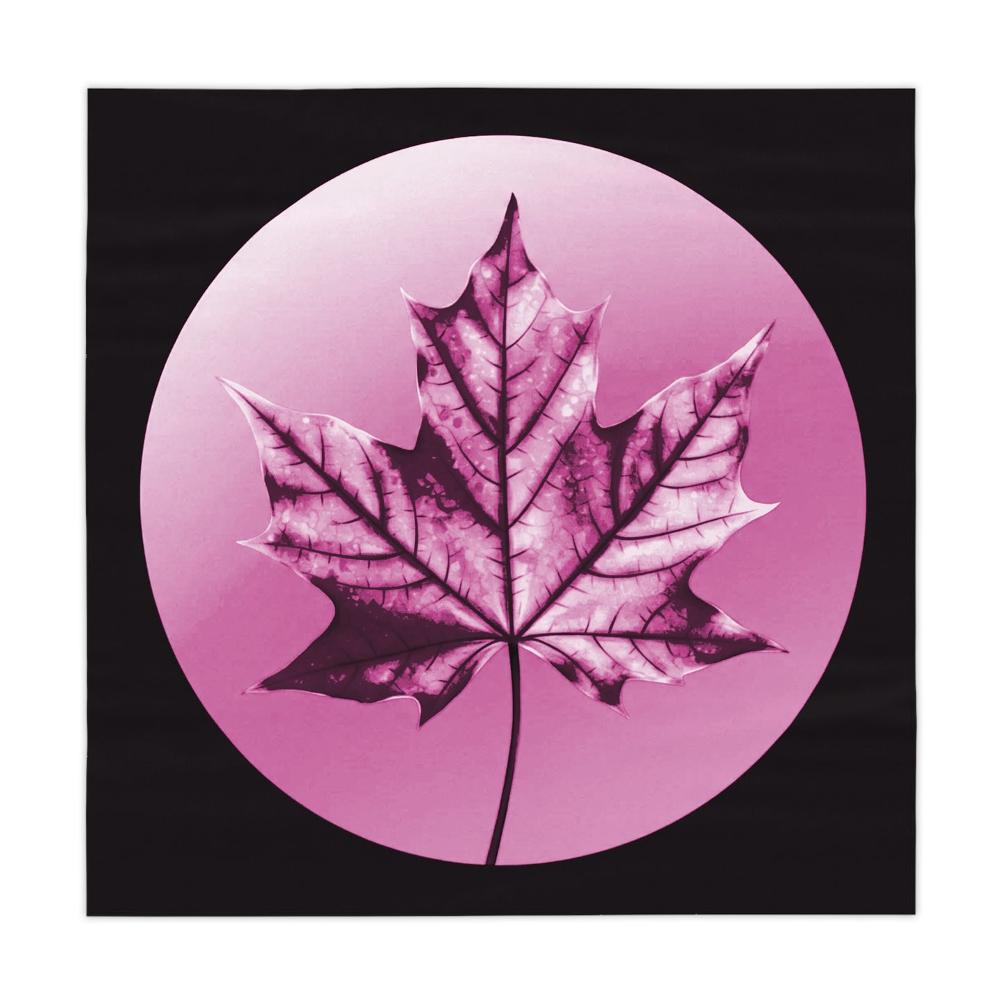 Magenta Maple Leaf Tablecloth, 55" x 55"