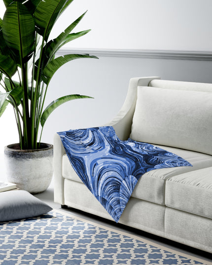 Uzi Spiral Deep Blue Baby Swaddle 30″×40″ Blanket