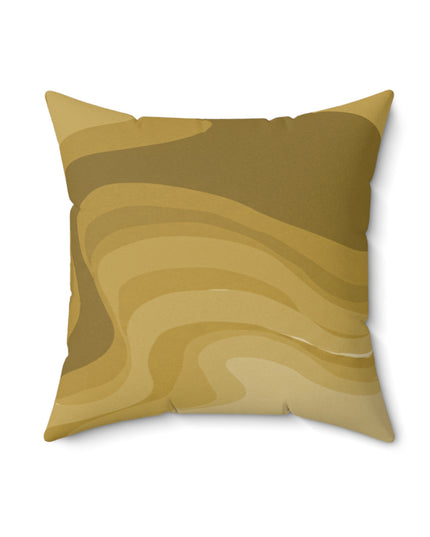 Brown Wavey 18" x 18" Faux Suede Square Pillow