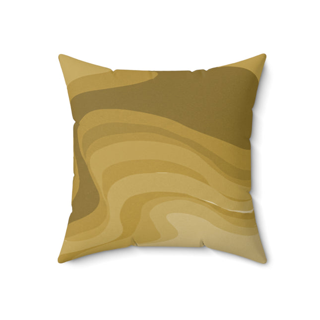 Brown Wavey 18" x 18" Faux Suede Square Pillow