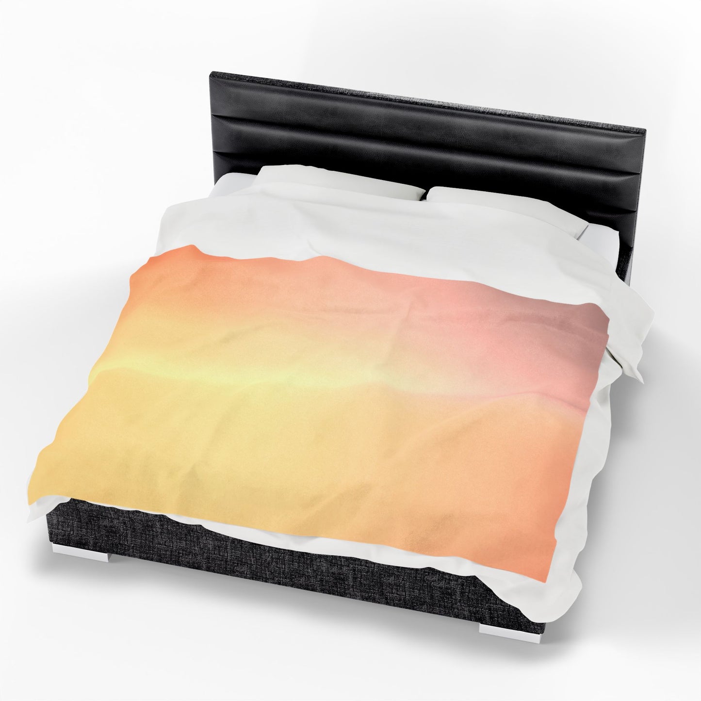 Hot Peach Fade Velveteen Plush Blanket, 60" x 80"