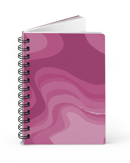 Pinky Mauve Wavey Spiral Bound Journal, 5" x 7" 150 pages