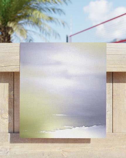 Lavender Sea Golden Fog Beach Towel, 18" x 27"