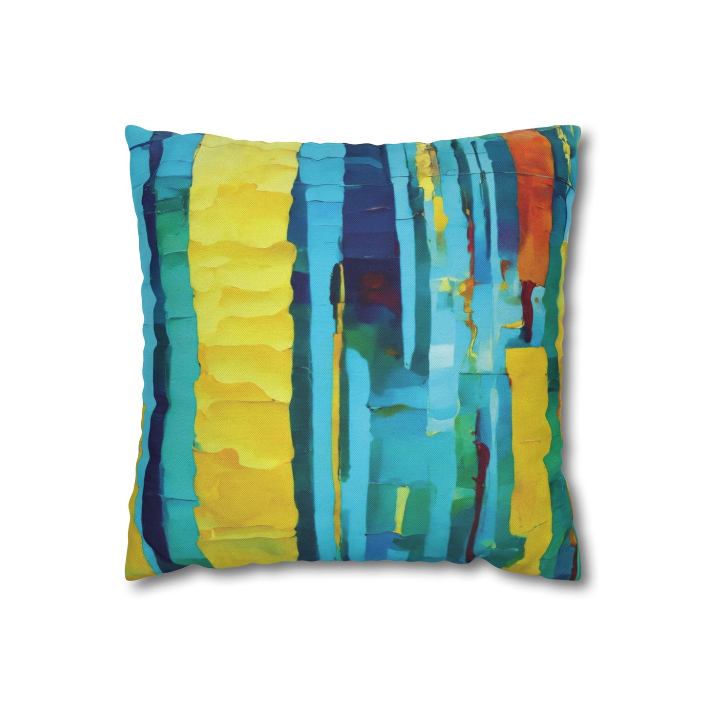 Striped Alpha Spun Polyester Square Pillowcase, 14" x 14"