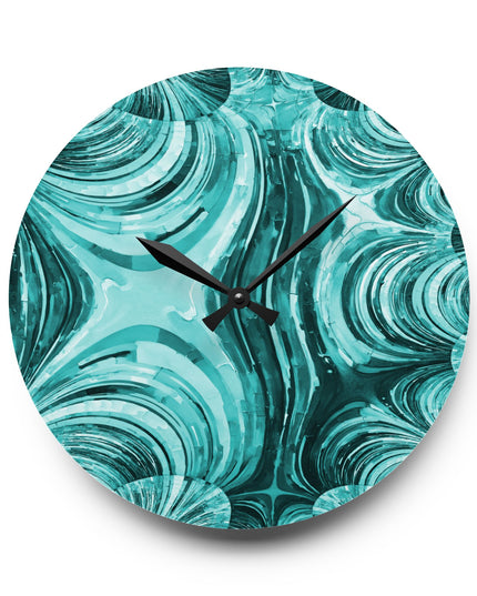 Uzi Spiral Tif Acrylic Wall Clock, Round or Square, 10.75" x 10.75"
