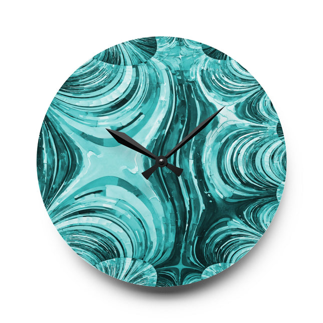 Uzi Spiral Tif Acrylic Wall Clock, Round or Square, 10.75" x 10.75"