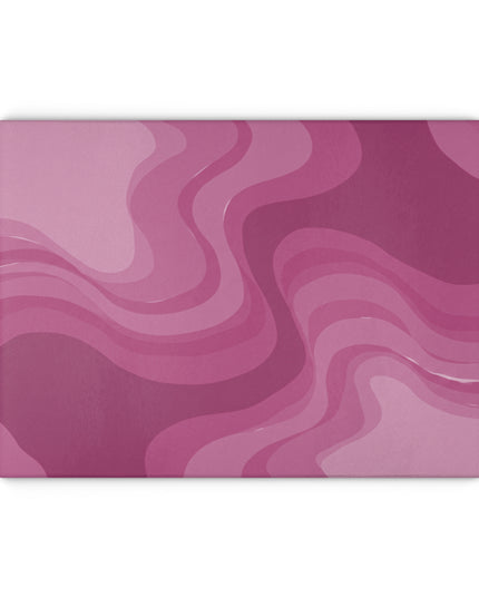 Pinky Mauve Wavey Glass Cutting Board, 11" x 15"