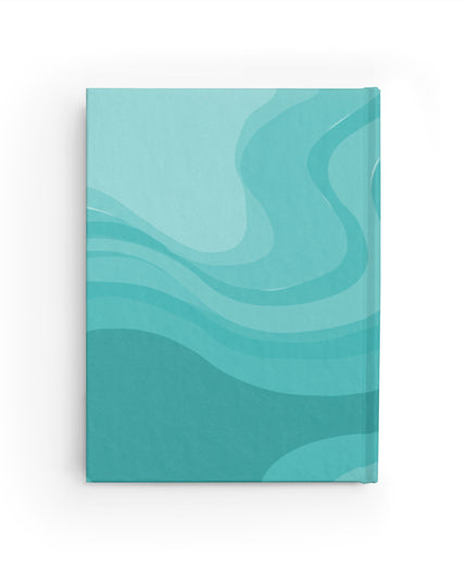 Tif Green Wavey 5" x 7" Journal - 128 Ruled Line pages