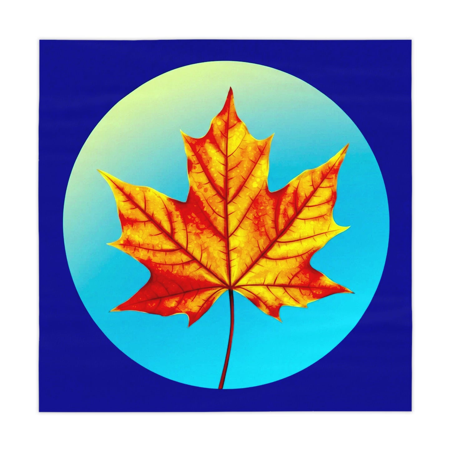Alpha Maple Leaf Tablecloth, 55" x 55"