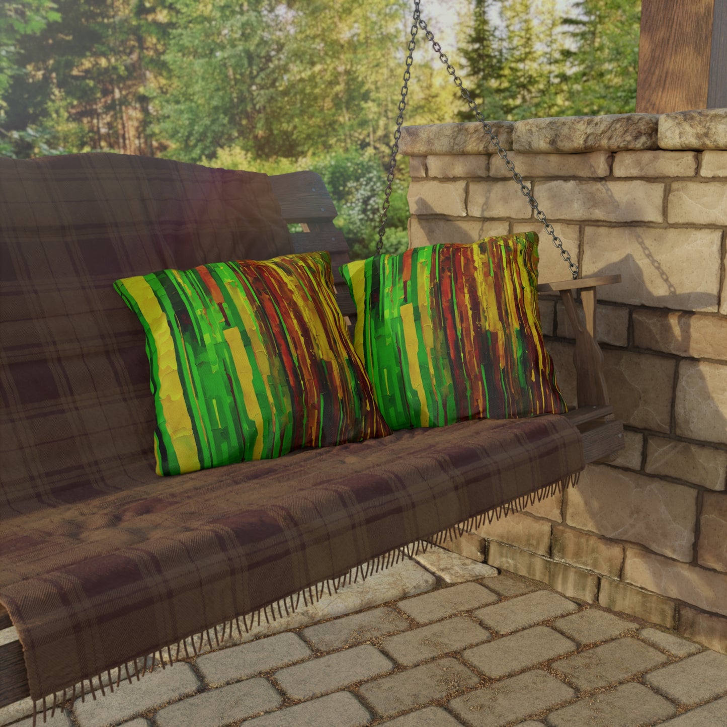 Striped Beta 18" x 18" Outdoor Pillow