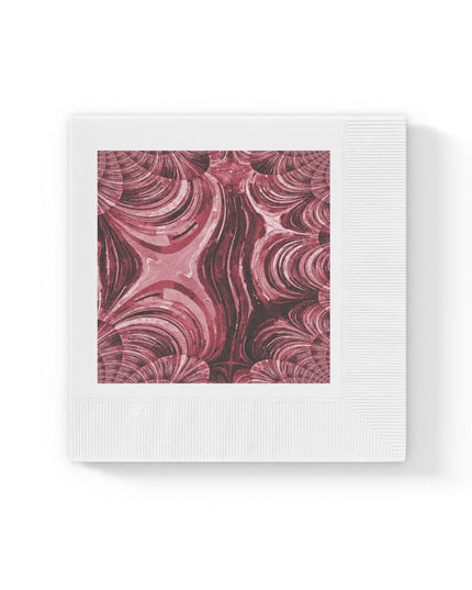 Uzi Spiral Ruby White Coined Napkins, 6.5" x 6.5"