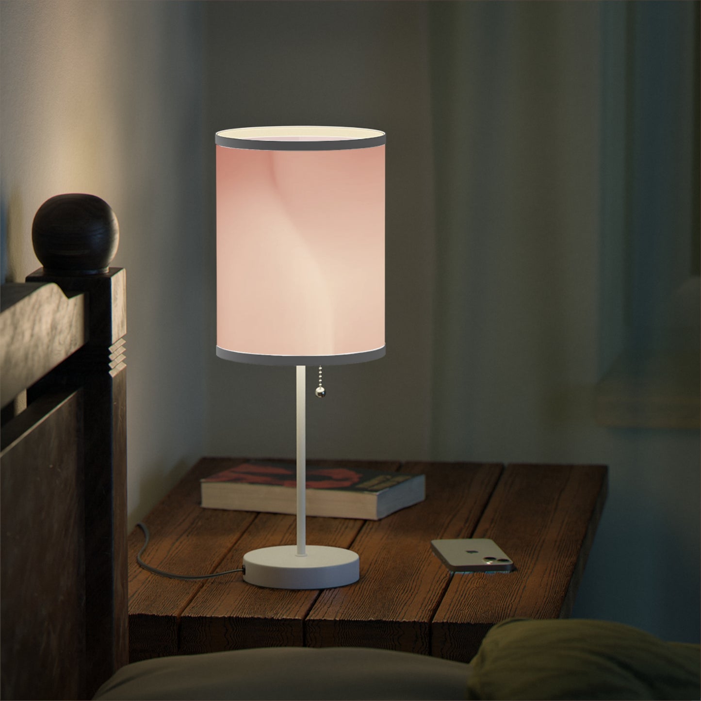 Rose Red Fade Table Lamp on a White or Silver Stand, US|CA plug