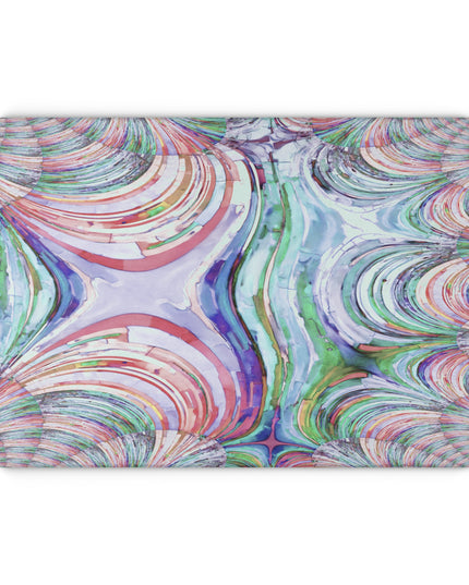 Uzi Spiral Pastels 11" x 15" Glass Cutting Board