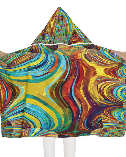 Uzi Spiral Alpha Green Youth Hooded Towel, 24" x 48"