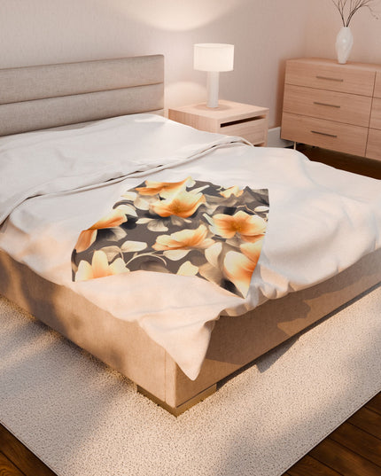 Soft Blossom Floral Bunch Velveteen Plush Blanket, 30" x 40"