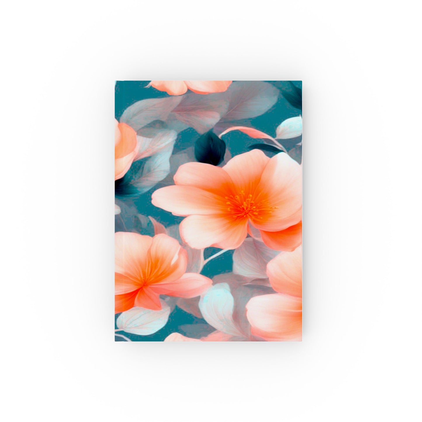 Orange Blossom Floral Bunch Hard Backed Journal with 128 blank pages, 5.2" x 7.4"