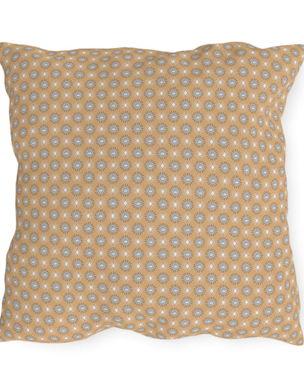 Tan Sunset Star-crossed Bodies 20" x 20" Outdoor Pillows