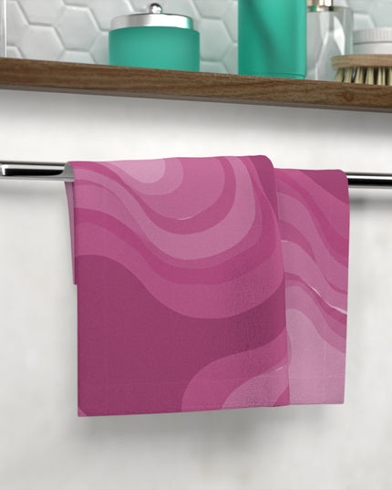 Pinky Mauve Wavey 13" x 13" Face Towel
