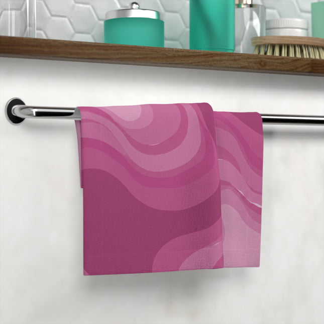 Pinky Mauve Wavey 13" x 13" Face Towel