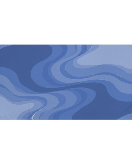 Deep Blue Wavey 30" x 60" Mink-Cotton Towel (50% polyester, 50% cotton)