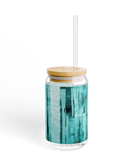 Striped Tif Sipper Glass, 16oz