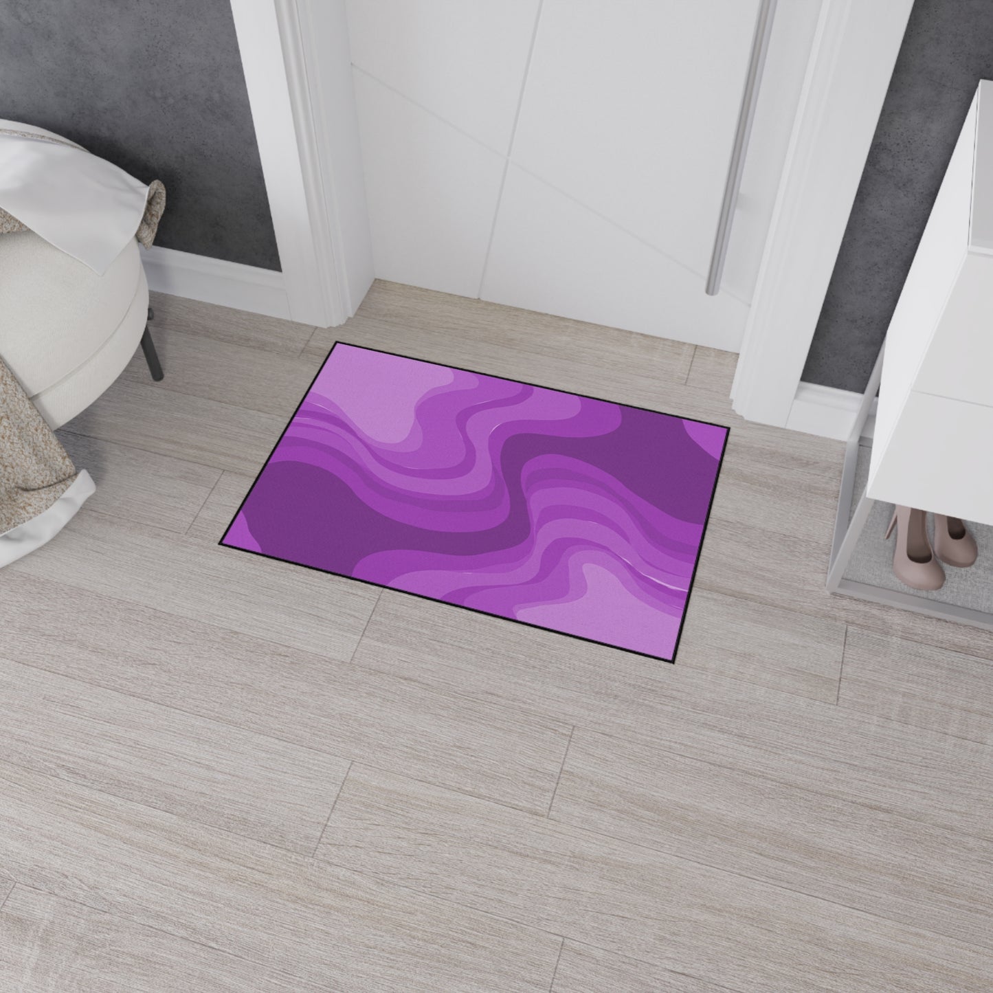 Wavey Purple Wavey 24" x 36" Heavy Duty Floor Mat