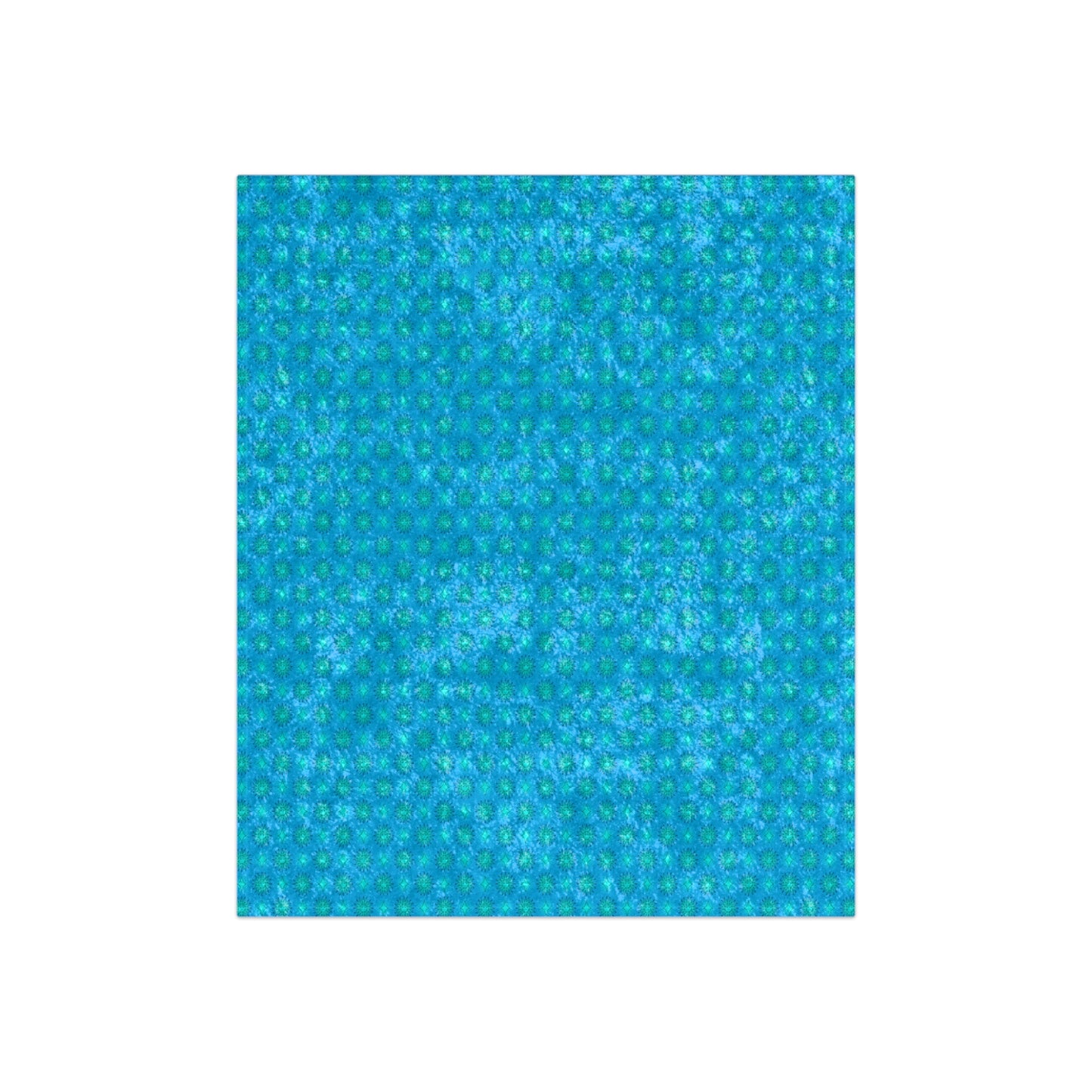 Blue Green Star-crossed Bodies Crushed Velvet Blanket, 50" x 60"