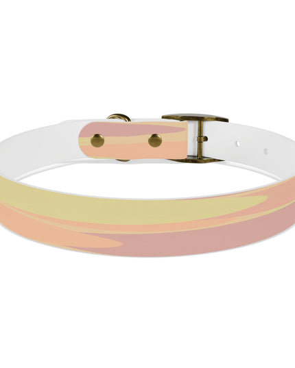 Pastel Hot Peach Patches Large Dog Collar