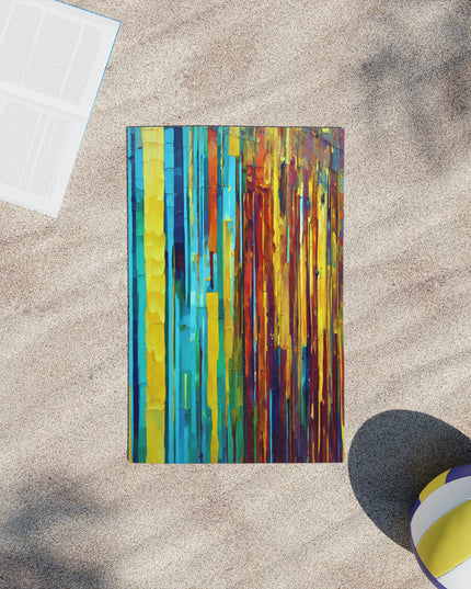 Striped Alpha Beach Towel, 18" x 27"