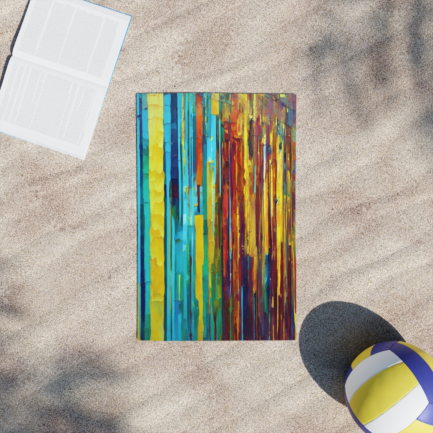 Striped Alpha Beach Towel, 18" x 27"