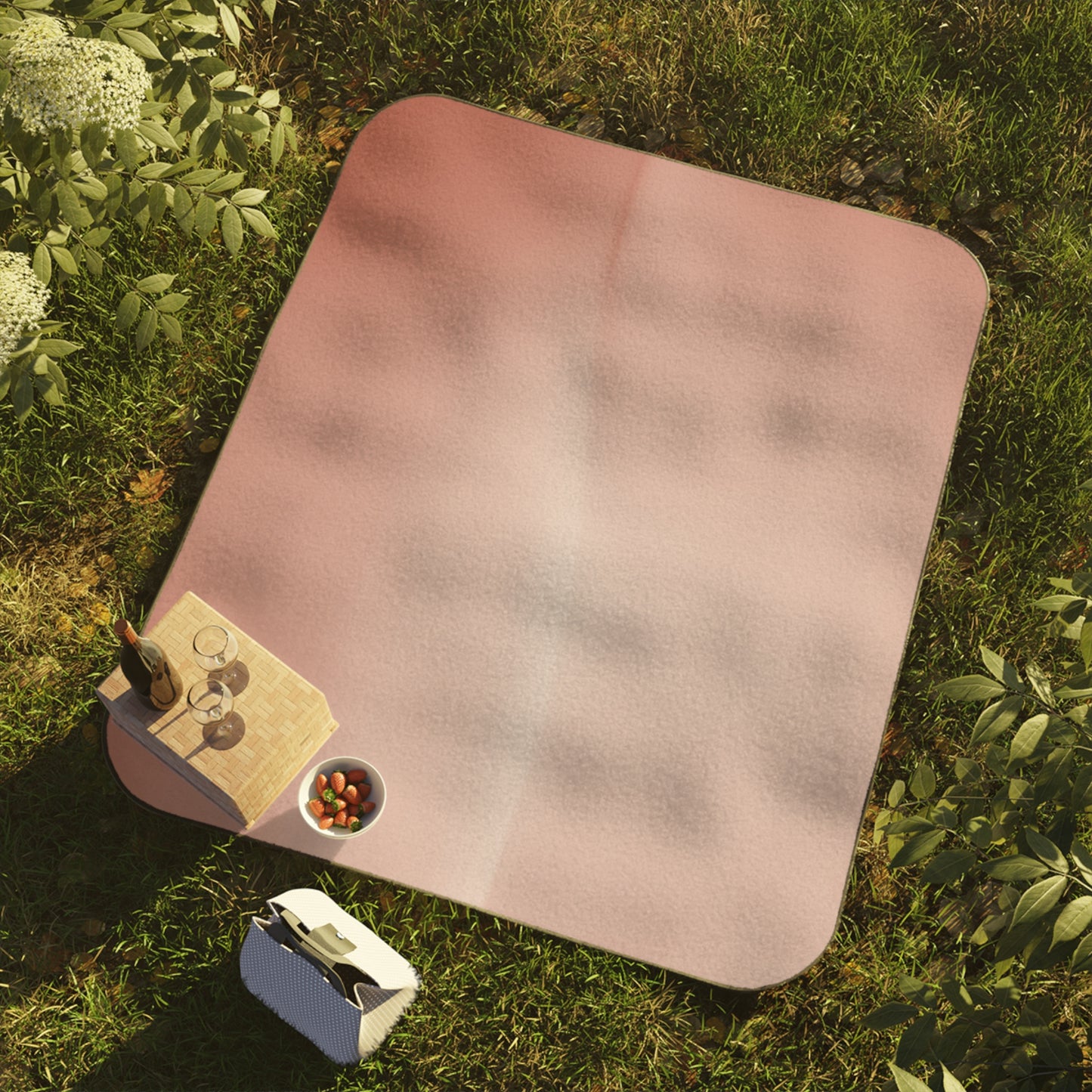 Rose Red Fade 61" × 51" Picnic Blanket
