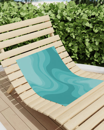 Tif Green Wavey Beach Towel, 18" x 27"