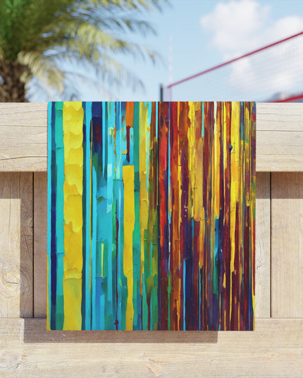 Striped Alpha Beach Towel, 18" x 27"