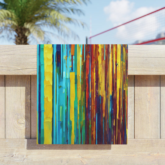 Striped Alpha Beach Towel, 18" x 27"