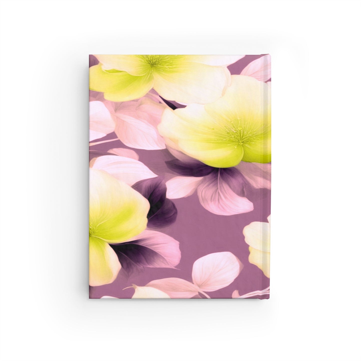Lemon Blossom Floral Bunch Journal - 128 Ruled Line pages, 5" x 7"