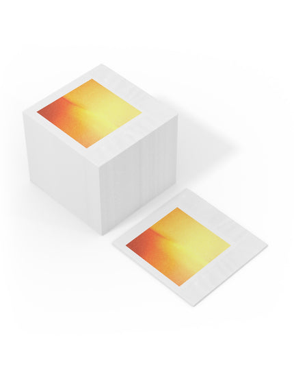 Phoenix Fade White Coined Napkins, 6.5" x 6.5"