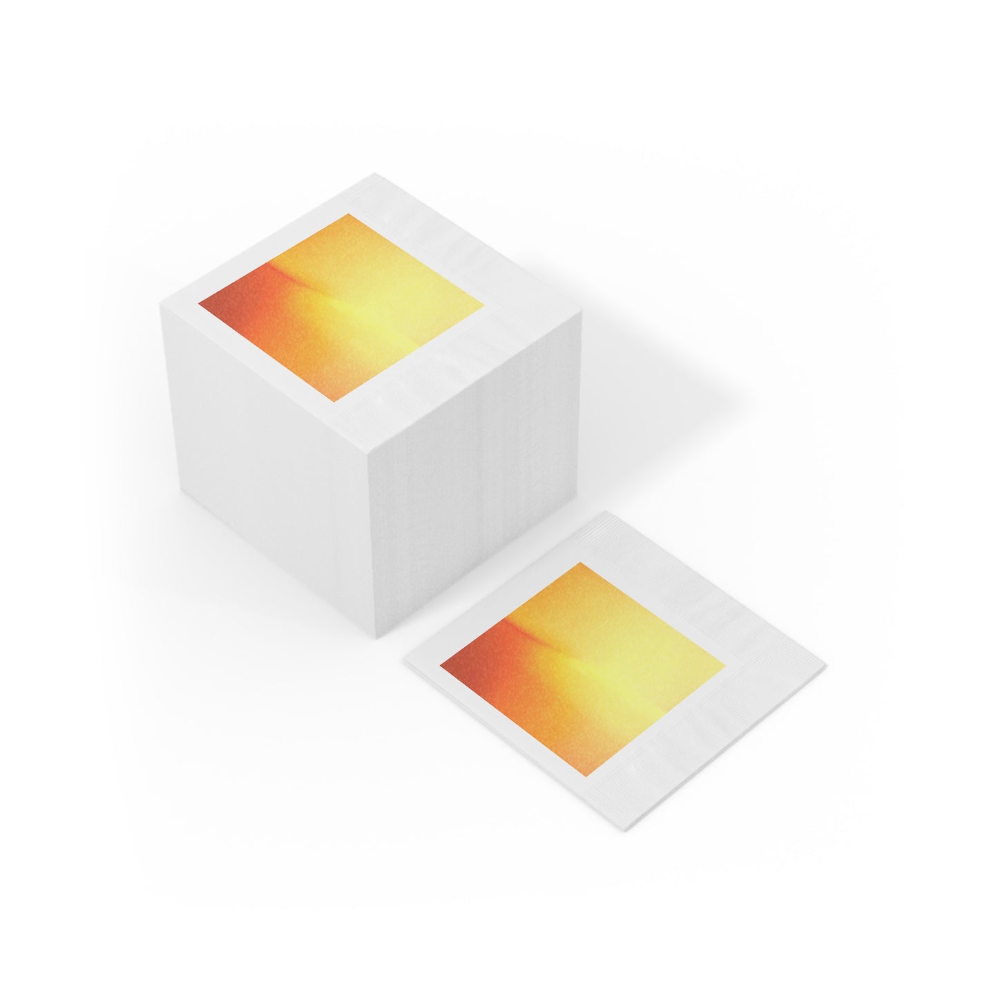 Phoenix Fade White Coined Napkins, 6.5" x 6.5"