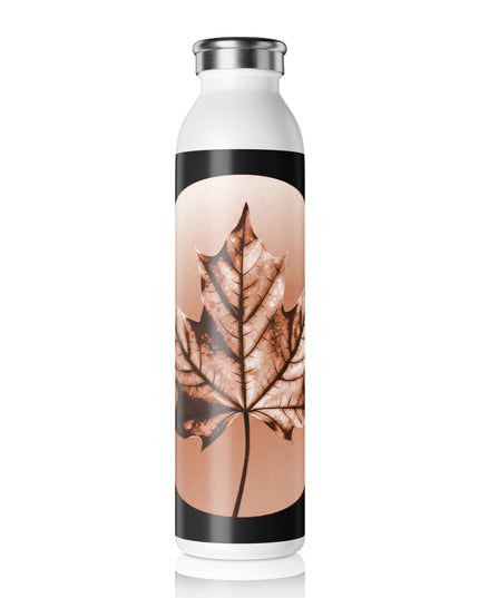 Soft Maple Leaf Slim Water Bottle, 20 oz White