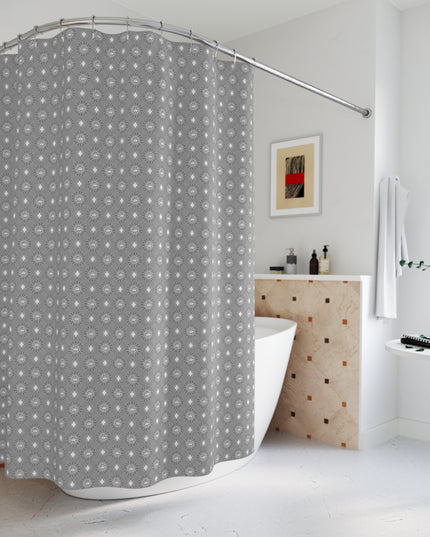 Desaturated Star-crossed Bodies Shower Curtain, 71" x 74"