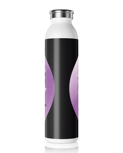 Purple Maple Leaf Slim Water Bottle, 20 oz White