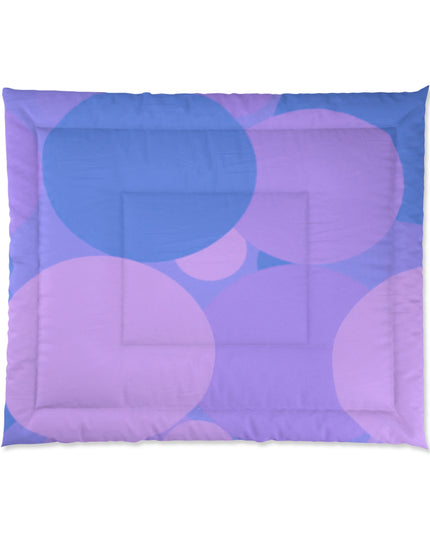 Pastel Purple Family Patches 104" × 88" Comforter