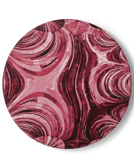 Uzi Spiral Ruby 4" x 4" Round Ceramic Coaster